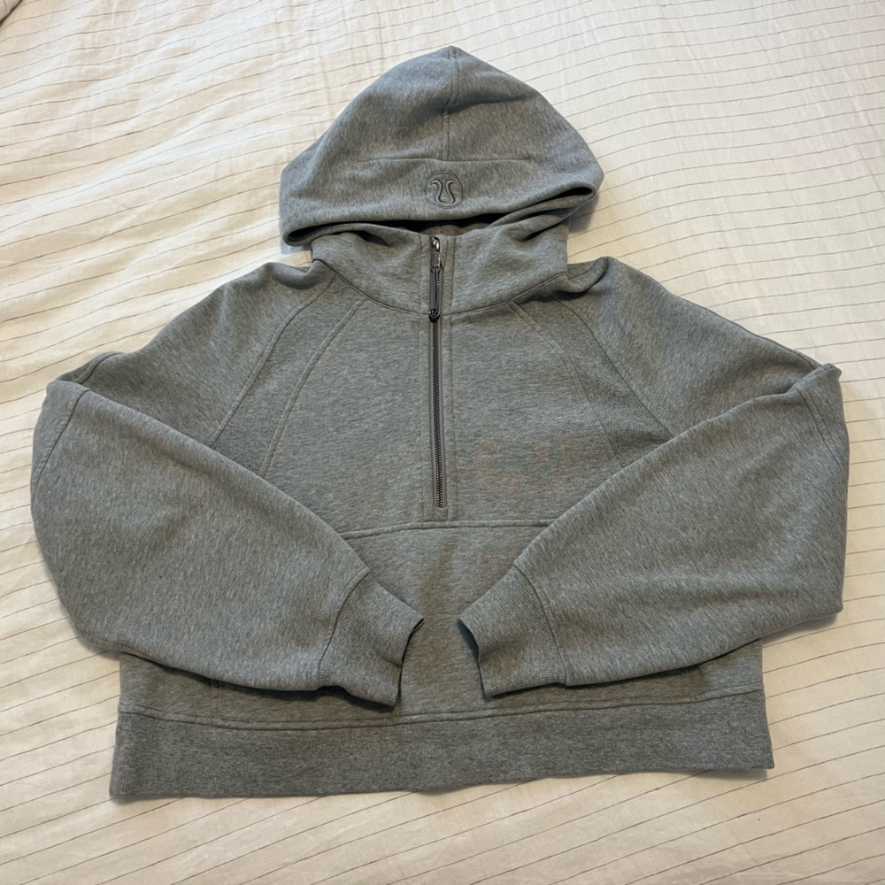 Lululemon Scuba Oversized Half-Zip Hoodie, Gray, M/L